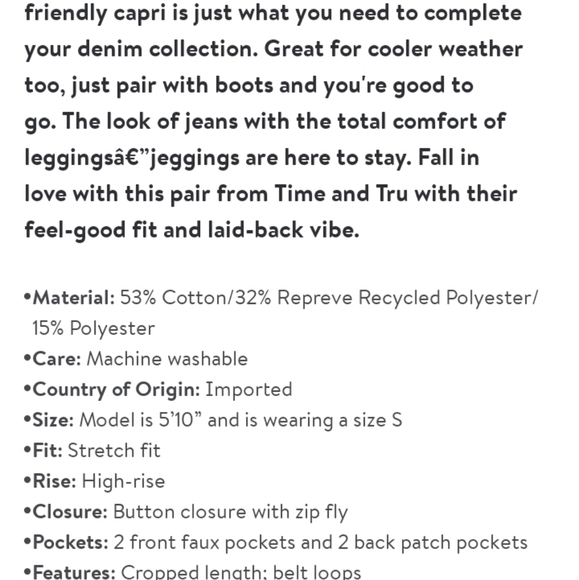 NWT Checkered Printed Capris - Picture 5 of 5